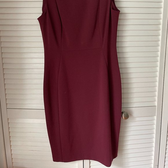 Burgundy Calvin Klein dress size 10 - Picture 2 of 3